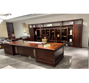 新中式实木总裁办公组合家具