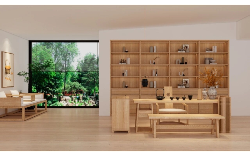 水曲柳木作茶室：自然肌理里的东方茶叙